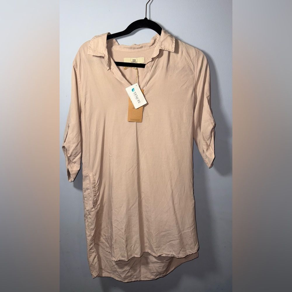 Thread & Supply Tunic Flowy Top in Smoke Rose Size Medium NWT